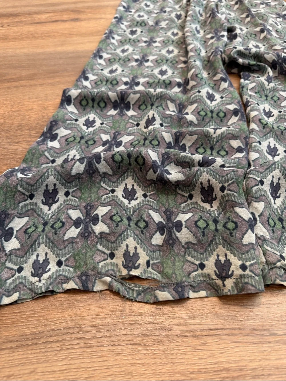 Tory Burch Laguna Silk Blouson Jumpsuit Bedford Gray Bukhara Ikat Print Size XS